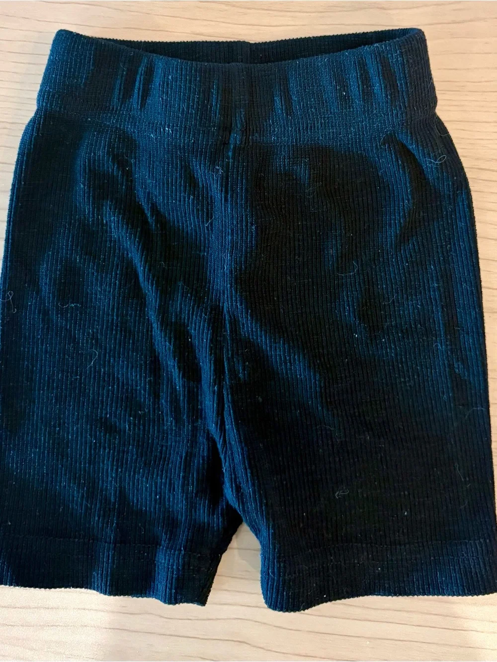 Little Bipsy Black Ribbed Knit Shorts - 6-12M